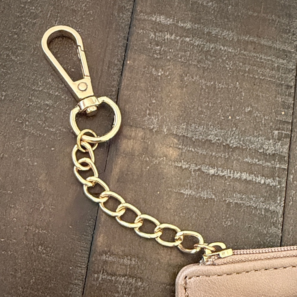 Tan Card Holder with Chain - Picture 7 of 7